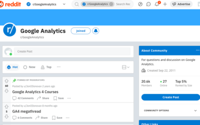 r/GoogleAnalytics on reddit